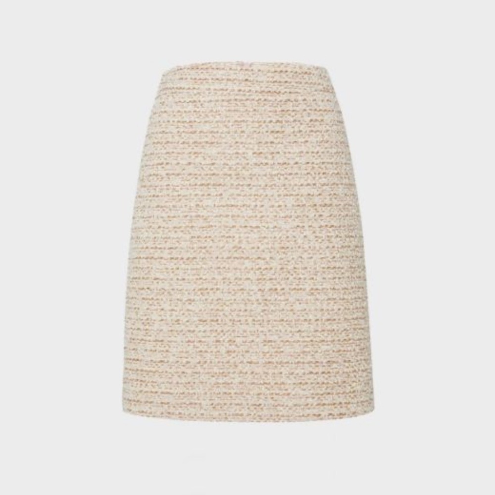 J crew collection slik cotton blend metallic tweed skirt size 8p